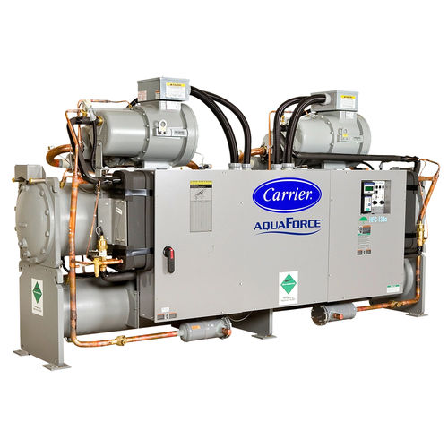 Groupe d'eau glacée à condensation par eau - AQUAFORCE® 30HX - CARRIER commercial - au sol / compact / intérieur