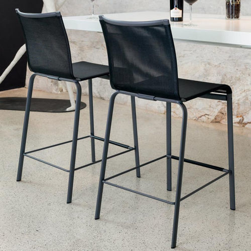 Tabouret de bar contemporain - NET  - BONTEMPI CASA - en métal / avec piètement en métal / 4 pieds