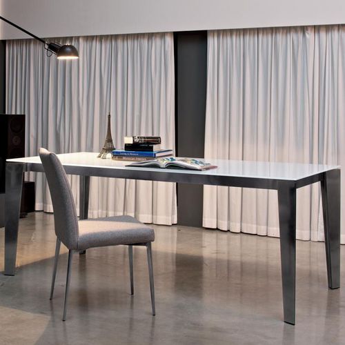 Table contemporaine - CRUZ - BONTEMPI CASA - en métal laqué / en stratifié / en céramique