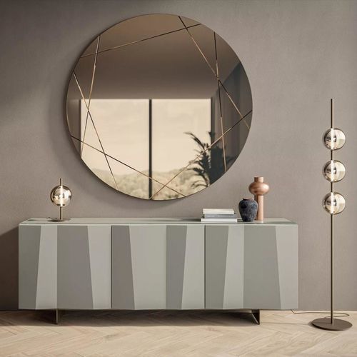Buffet contemporain - KUNTA - BONTEMPI CASA - en métal / en bois / en bois laqué