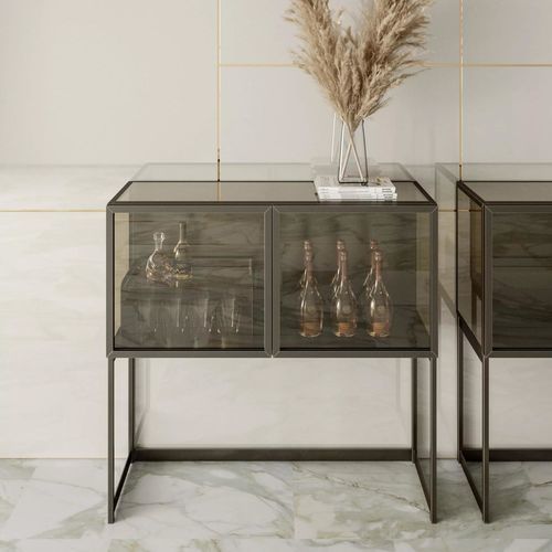 Meuble bar contract - ELVIS - BONTEMPI CASA - contemporain / en verre / en métal laqué