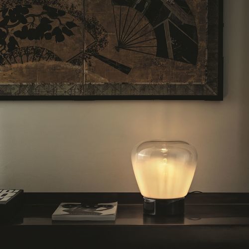 Lampe de table - STONE - BONTEMPI CASA - en métal laqué / en verre / en pierre
