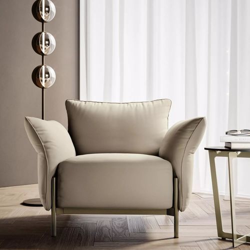 Fauteuil design minimaliste - VICTOR - BONTEMPI CASA - en tissu / en cuir / en simili cuir