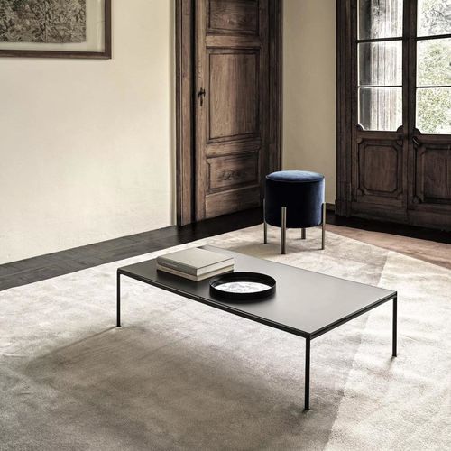 Table basse contemporaine - DIAGONAL - BONTEMPI CASA - en métal laqué / en verre / en cristal