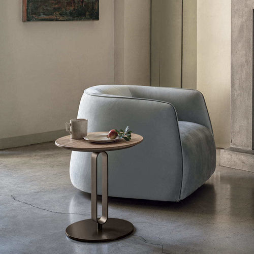 Table basse contemporaine - ALFRED - BONTEMPI CASA - en métal laqué / en placage de bois / en bois laqué
