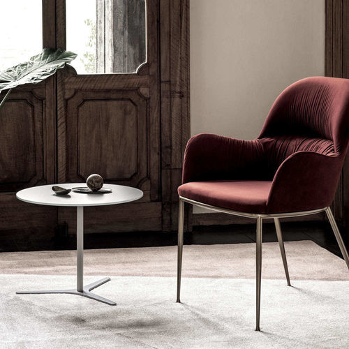 Table basse contemporaine - ELICA - BONTEMPI CASA - en verre / en métal laqué / avec piètement en métal
