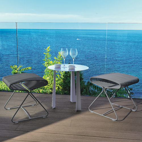 Table basse d'extérieur - TAO - BONTEMPI CASA - en métal laqué / avec piètement en métal laqué / ronde