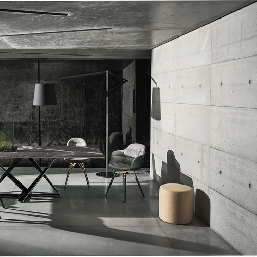 Pouf contemporain - BADU - BONTEMPI CASA - en tissu / en laine / carré