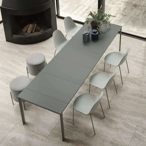 Table contemporaine - ETICO PLUS - BONTEMPI CASA - en métal laqué / en béton / en mélaminé