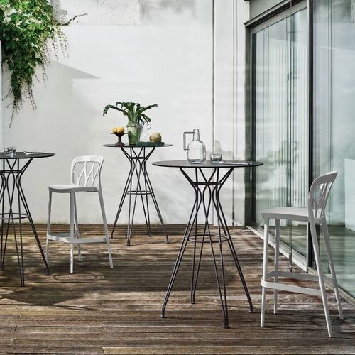 Pied de table en acier inoxydable - VINCENT - BONTEMPI CASA - en acier inoxydable laqué / en chêne / contemporain