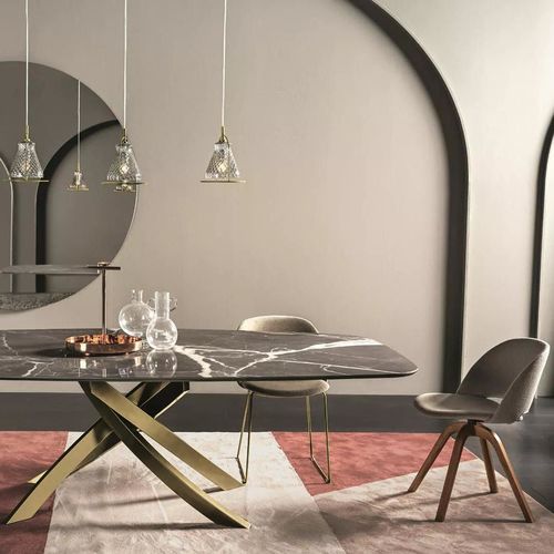 Chaise contemporaine - POLO LINED - BONTEMPI CASA - d'intérieur / en tissu / en laine