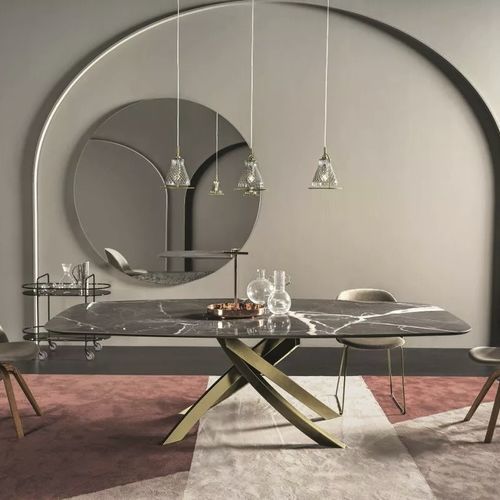 Table contemporaine - ARTISTICO - BONTEMPI CASA - en bois massif / en bois laqué / en placage de bois