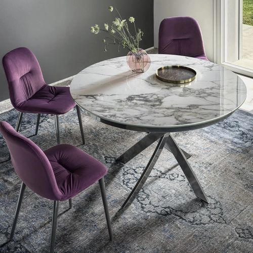 Table à manger contemporaine - BARONE - BONTEMPI CASA - bois / en verre / en métal laqué