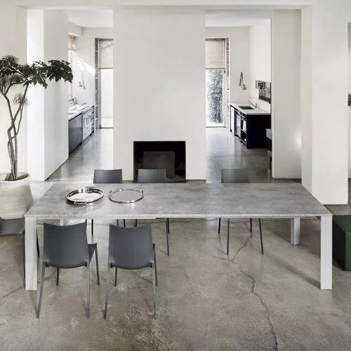 Table contemporaine - PASCAL - BONTEMPI CASA - en bois massif / en bois laqué / en métal laqué