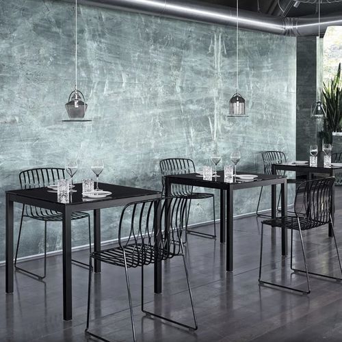 Table contemporaine - DIESIS - BONTEMPI CASA - en métal / en mélaminé / avec piètement en métal