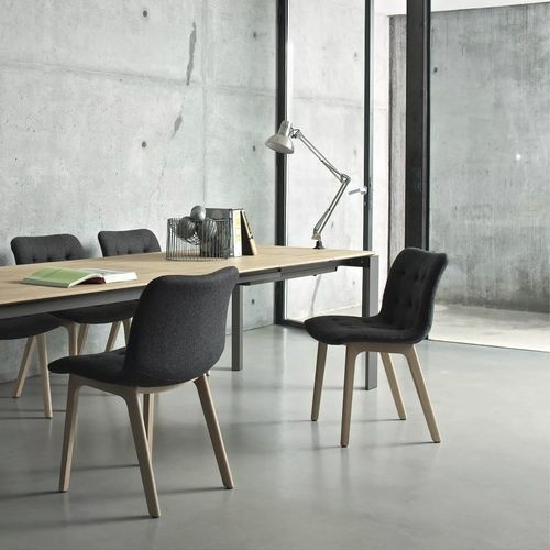 Chaise contemporaine - KUGA - BONTEMPI CASA - d'intérieur / en bois massif / en tissu