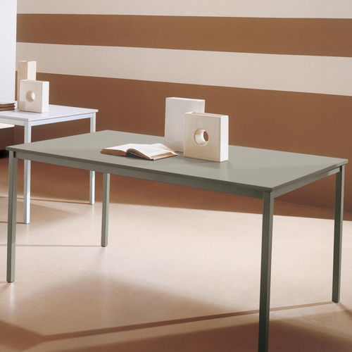 Table contemporaine - BIOS - INGENIA CASA - en mélaminé / en métal laqué / avec piètement en métal laqué