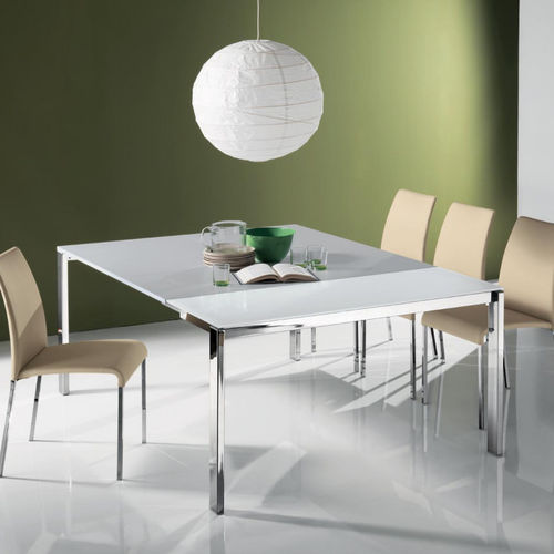 Console contemporaine - VEGA - INGENIA CASA - en verre / en métal chromé / en métal laqué