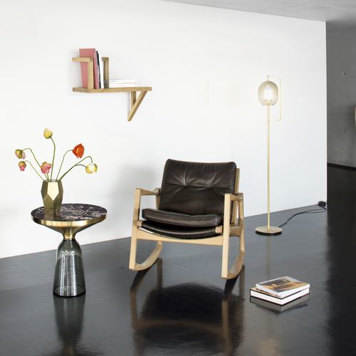 Table d'appoint contemporaine - BELL  - CLASSICON - en verre laqué / en acier / en laiton