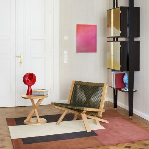 Table d'appoint contemporaine - VOLKSHAUS - CLASSICON - en chêne / avec piètement en chêne / ronde