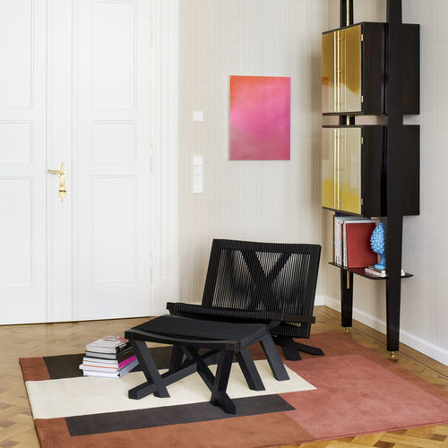 Repose-pied contemporain - VOLKSHAUS - CLASSICON - en chêne / en corde / par Jacques Herzog