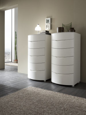 Chiffonnier contemporain - VELA - VITTORIA - en bois laqué / blanc