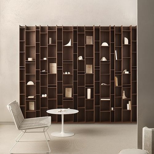 Bibliothèque modulable - RANDOM  - MDF Italia - contemporaine / en noyer / en bois laqué mat