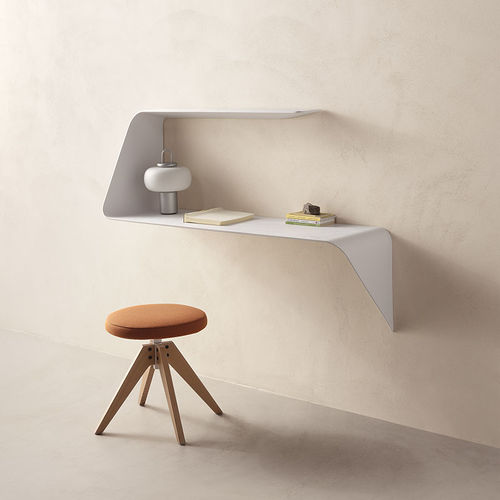 Tabouret contemporain - FLOW  - MDF Italia - en tissu / avec piètement en chêne / pivotant
