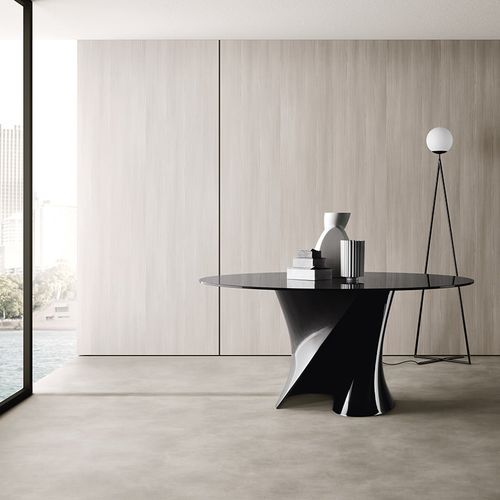 Table contemporaine - S  - MDF Italia - en bois laqué mat / en verre trempé / en marbre