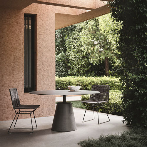 Chaise contemporaine - NEIL TWIST - MDF Italia - d'extérieur / en corde / avec piètement en acier