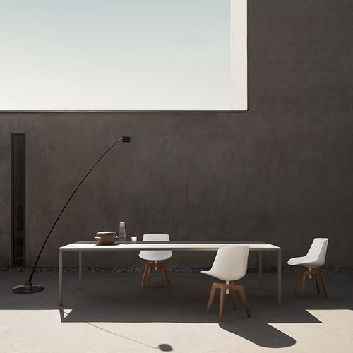 Table contemporaine - TENSE  - MDF Italia - en acier galvanisé / avec piètement en aluminium / rectangulaire