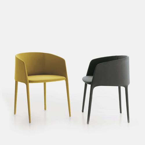 Chaise contemporaine - ACHILLE - MDF Italia - d'intérieur / en tissu / en cuir