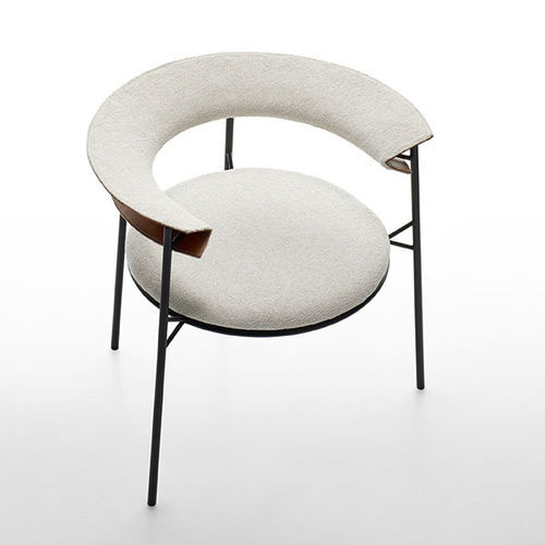 Fauteuil contemporain - CANTLE - MDF Italia - en tissu / en cuir / en acier à revêtement par poudre