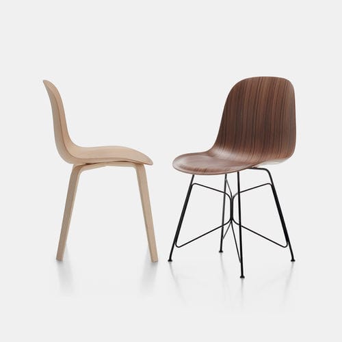 Chaise contemporaine - PRESS - MDF Italia - d'intérieur / en hêtre / en contreplaqué