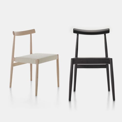 Chaise contemporaine - EDO - MDF Italia - d'intérieur / en tissu / en cuir