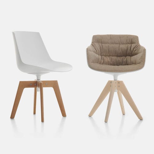 Chaise contemporaine - FLOW  - MDF Italia - d'intérieur / d'extérieur / en tissu