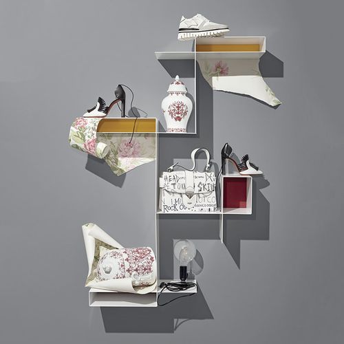 Étagère murale - RANDOMISSIMO - MDF Italia - modulable / contemporaine / en acier à revêtement par poudre
