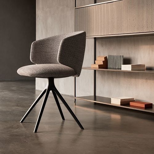 Chaise contemporaine - UNIVERSAL - MDF Italia - d'intérieur / en tissu / en bois