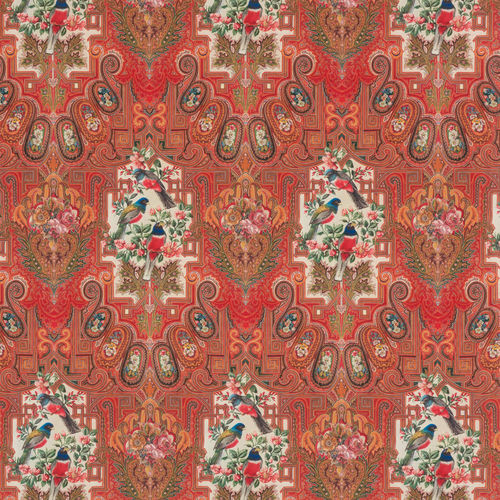 Papier peint design original - LES OISEAUX DIAMANTS  - PIERRE FREY tissus - à motif floral / imprimé / lavable