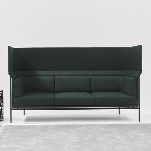 Canapé contemporain - J & J - Nienkamper - en tissu / en cuir / à dossier haut