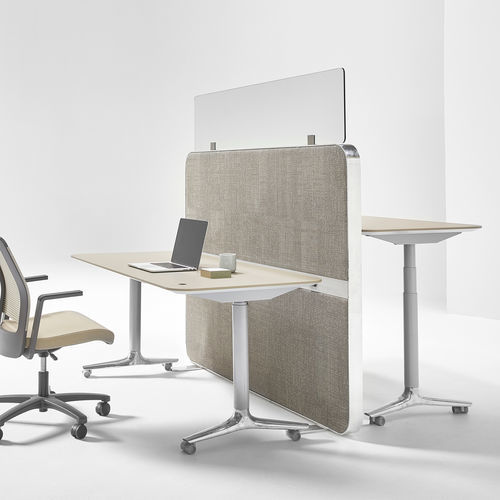 Séparateur de bureau sur bureau - GATEWAY™ - Nienkamper - au sol / auto-portant / stratifié