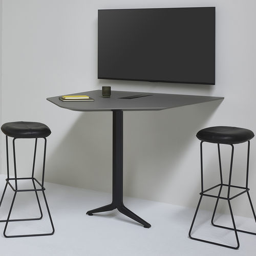 Bureau mural - GATEWAY™ EDGE - Nienkamper - pour 2 personnes / contemporain / en aluminium poli