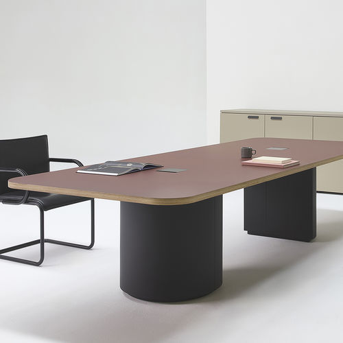 Table de conférence contemporaine - VOX® - Nienkamper - en stratifié / en verre / en plastique