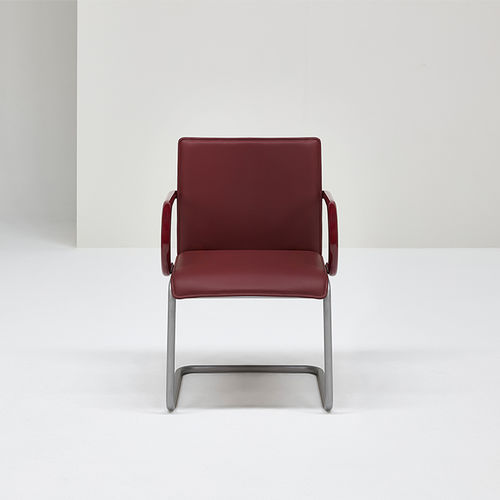 Chaise visiteur contemporaine - SCHULTZ  - Nienkamper - d'intérieur / en cuir / avec piètement en métal