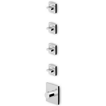 Mélangeur de douche - ZA5662 - ZUCCHETTI - encastrable / thermostatique / en métal chromé