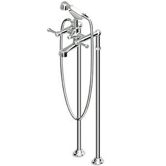Colonne de douche sur pied - ZAL278 - ZUCCHETTI - classique / avec douche à main / avec rail
