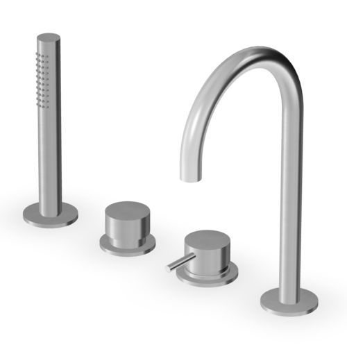 Mélangeur pour baignoire - ZHE508 series - ZUCCHETTI - à poser / en acier inox / d'intérieur