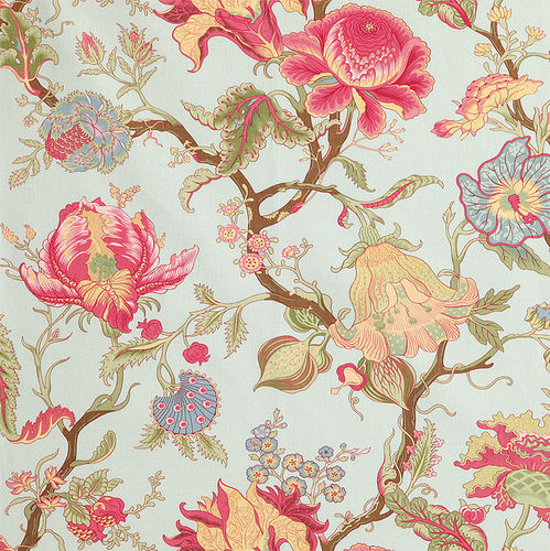 Tissu d'ameublement - DARJEELING - TOILES DE MAYENNE - pour rideaux / pour store enrouleur / à fleurs