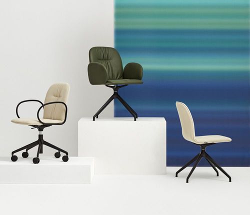 Chaise contemporaine - LOOP - CAPDELL - d'intérieur / en tissu / avec piètement en aluminium