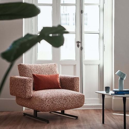 Fauteuil contemporain - NODAL - CAPDELL - en tissu / réglable / rose